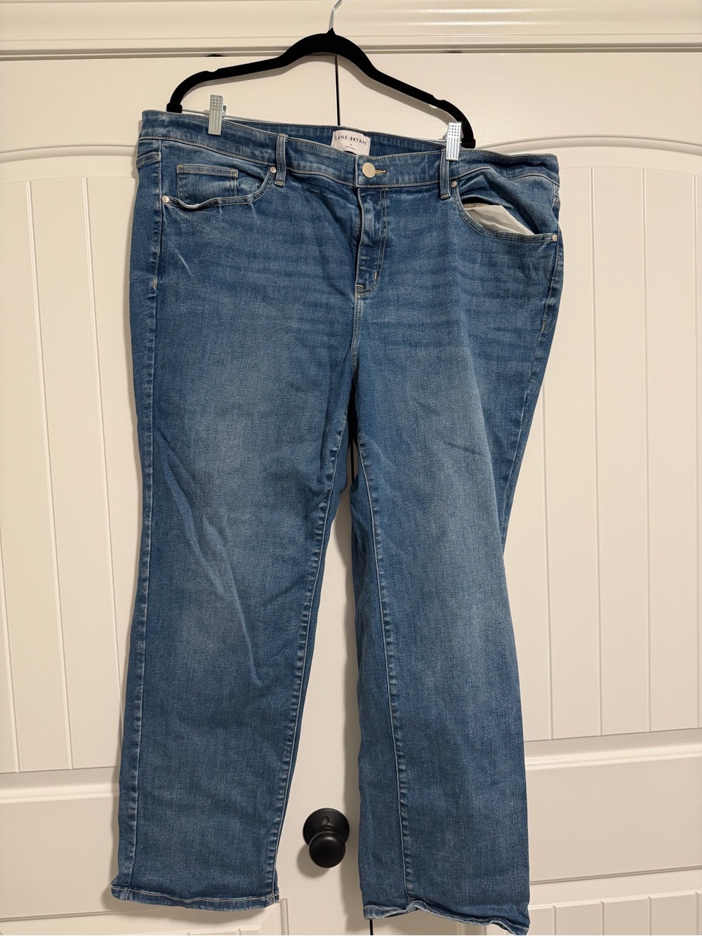 Lane Bryant Blue Straight-Leg Denim Jeans
